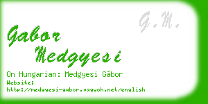 gabor medgyesi business card